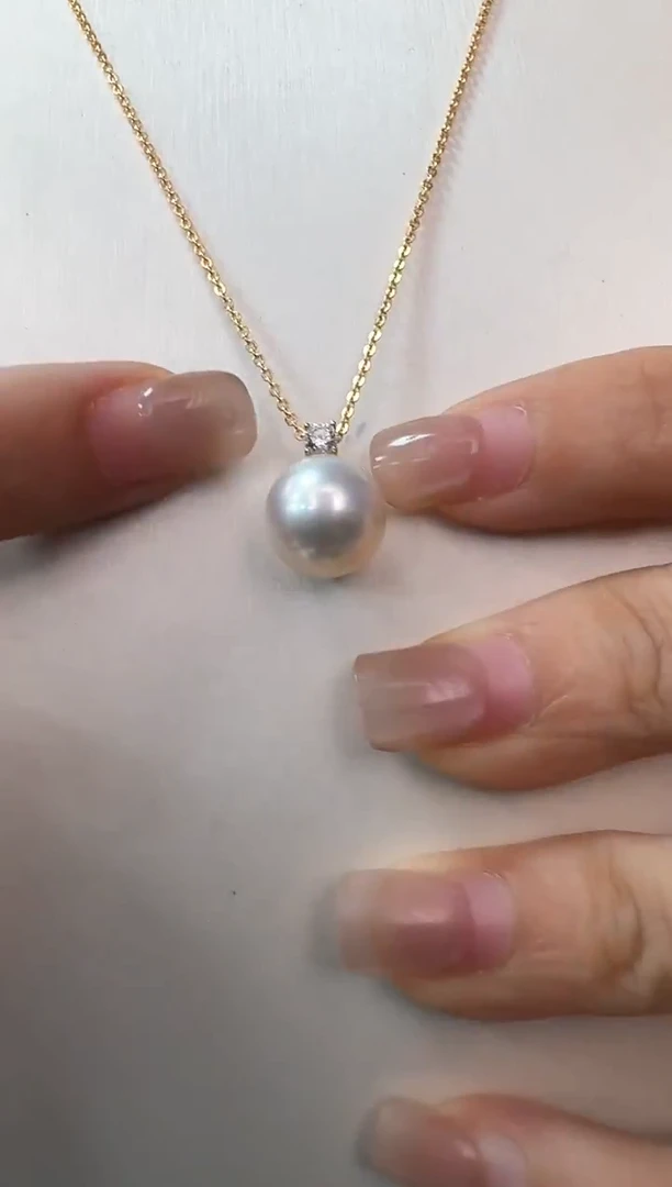 吊坠(不含链)未镶嵌海水珍珠海水澳白珍珠吊坠10-11mm