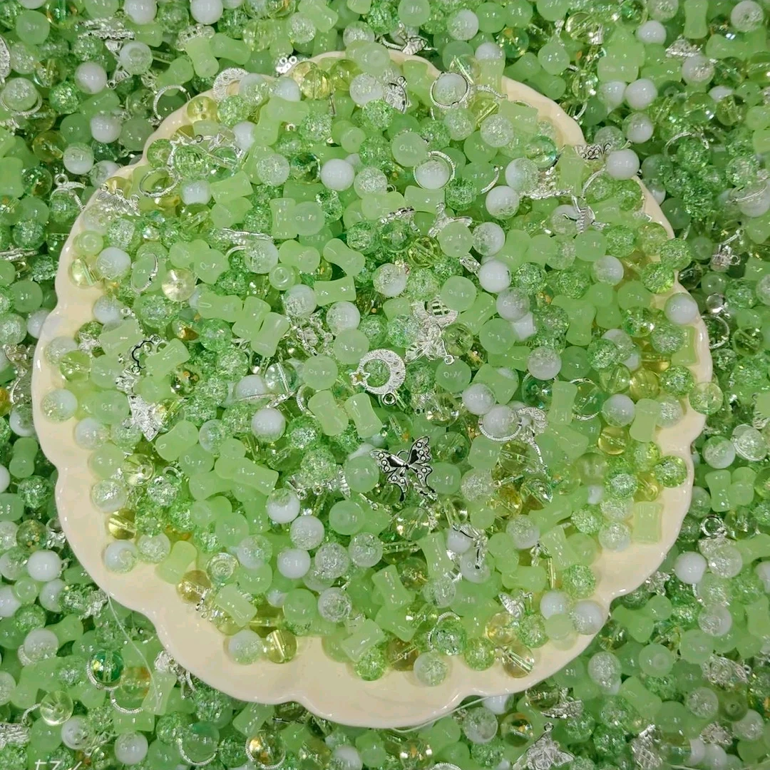 半成品饰品DIY精选琉璃珠爆花玉碎透珠时尚气质百搭挖挖乐