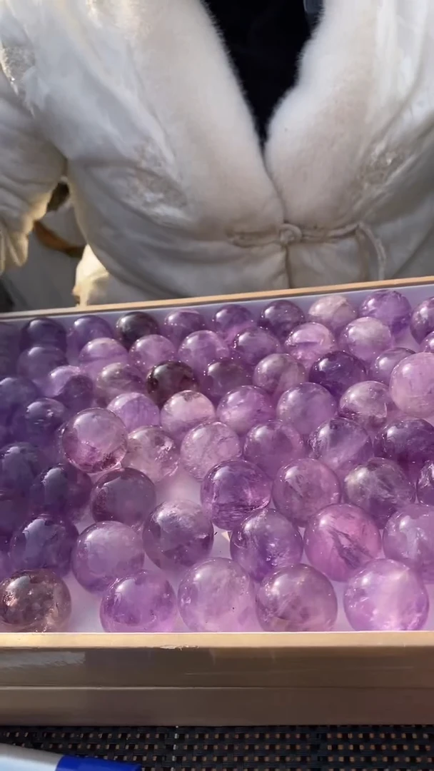 【闪购商品】水晶球未镶嵌紫晶球D537多样性发其一（不配底座）