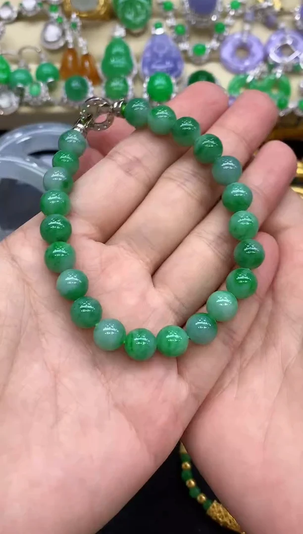 未镶嵌手串翡翠270-中国好珍宝