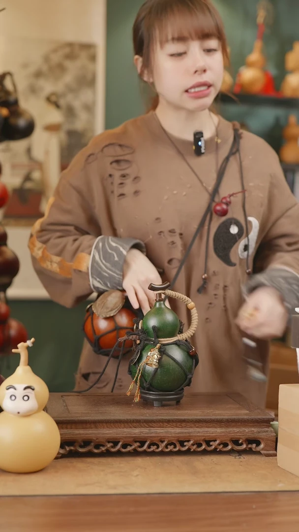 【闪购商品】183号精品天然大漆工艺防渗内胆酒葫芦~