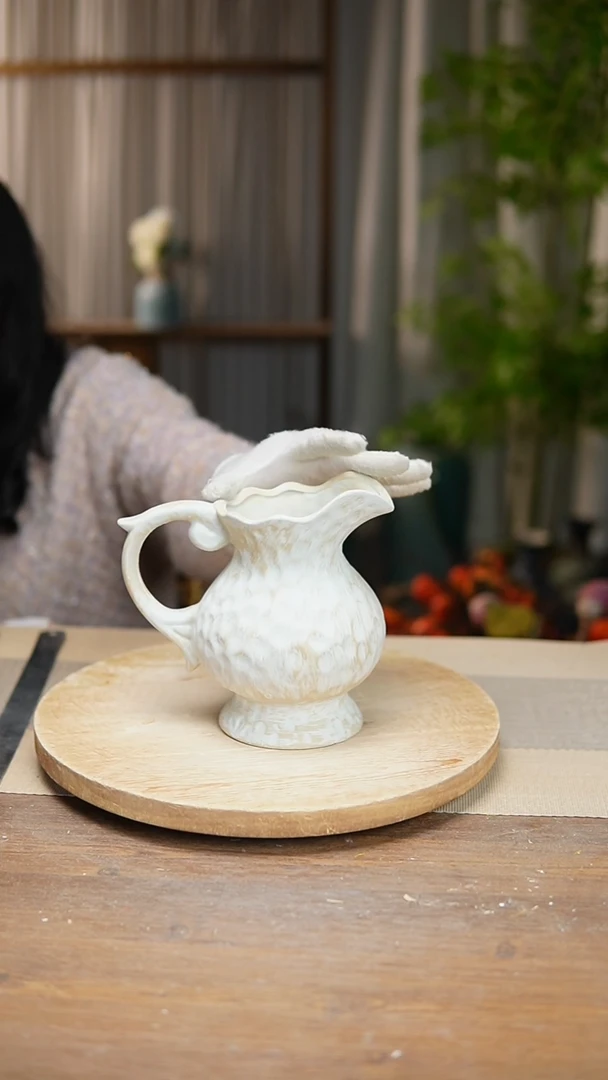 【闪购商品】陶瓷花器陶瓷花瓶手捏瓶001瑕疵