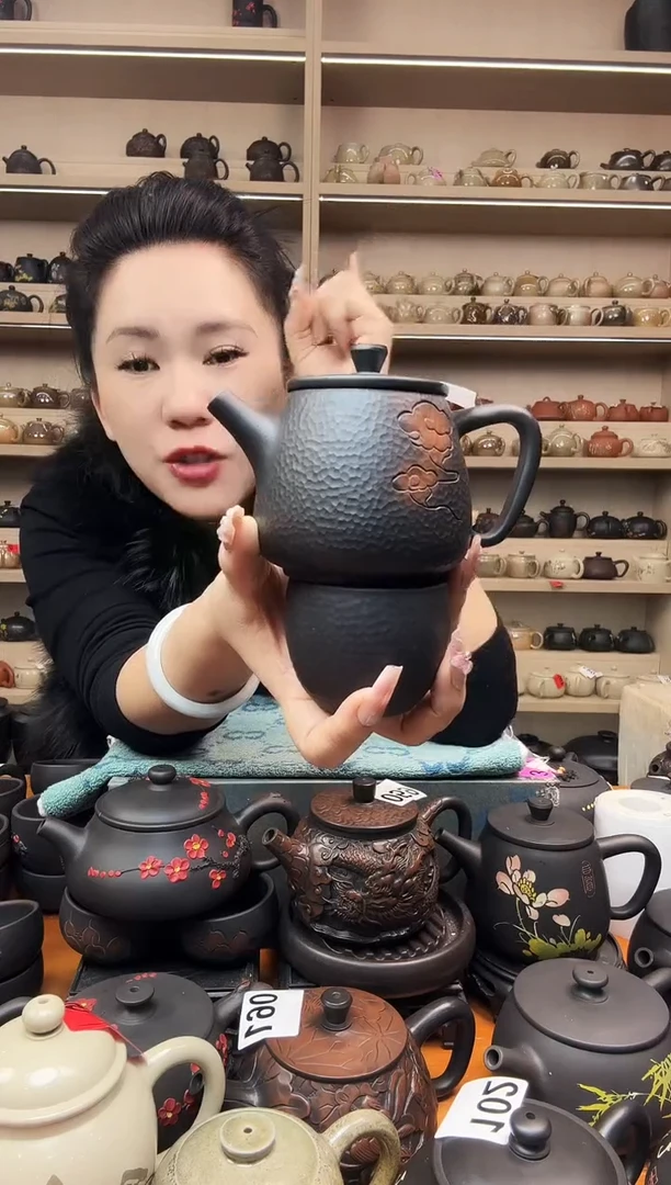 壶锤纹祥云高石瓢+1锤纹杯