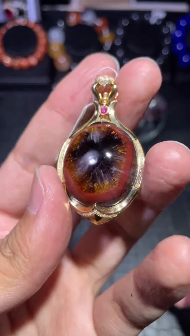 【闪购商品】水晶吊坠18K金镶嵌极光吊坠（多样性发其一）