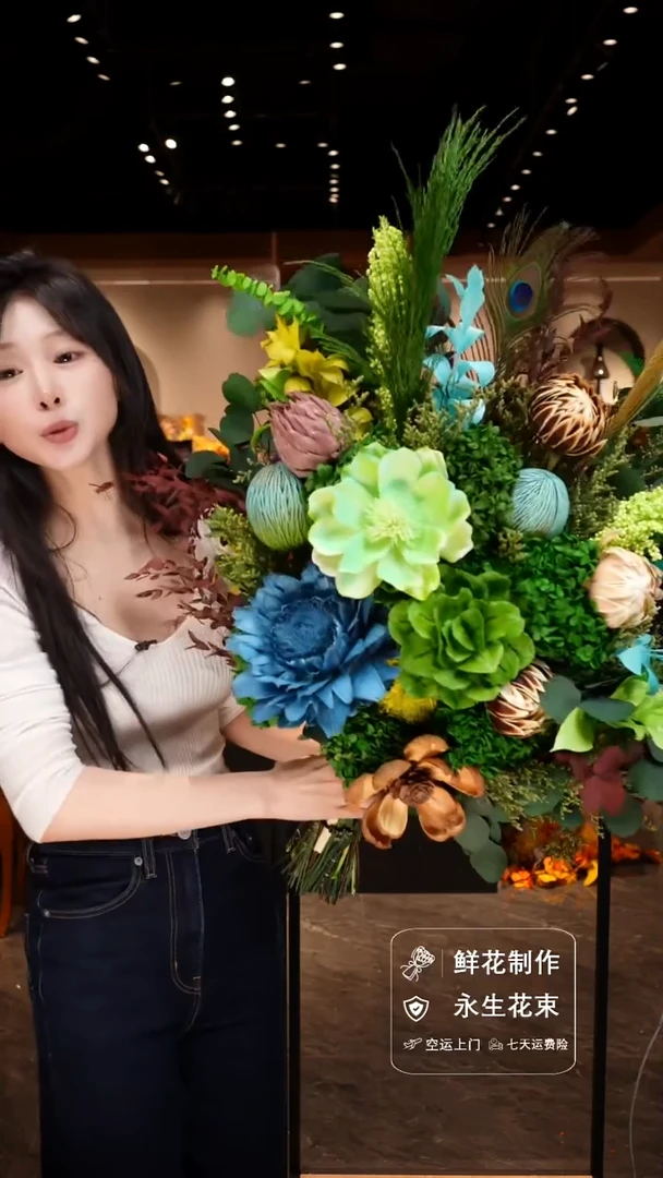 手工艺品琉璃手工花器花束空运包邮送货上门-以图片为准