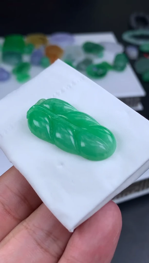 【闪购商品】定制翡翠未镶嵌叶子