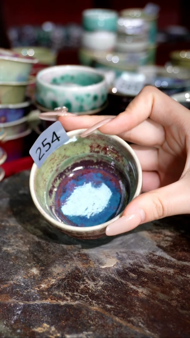 摆件精品窑变钧瓷茶器