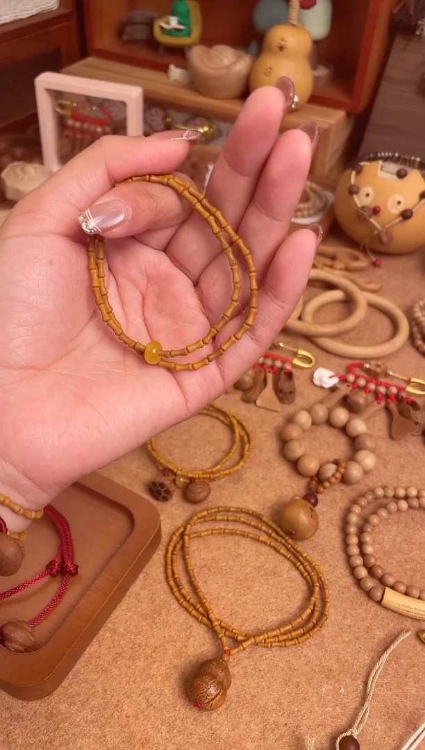 双圈竹节手串加跑环