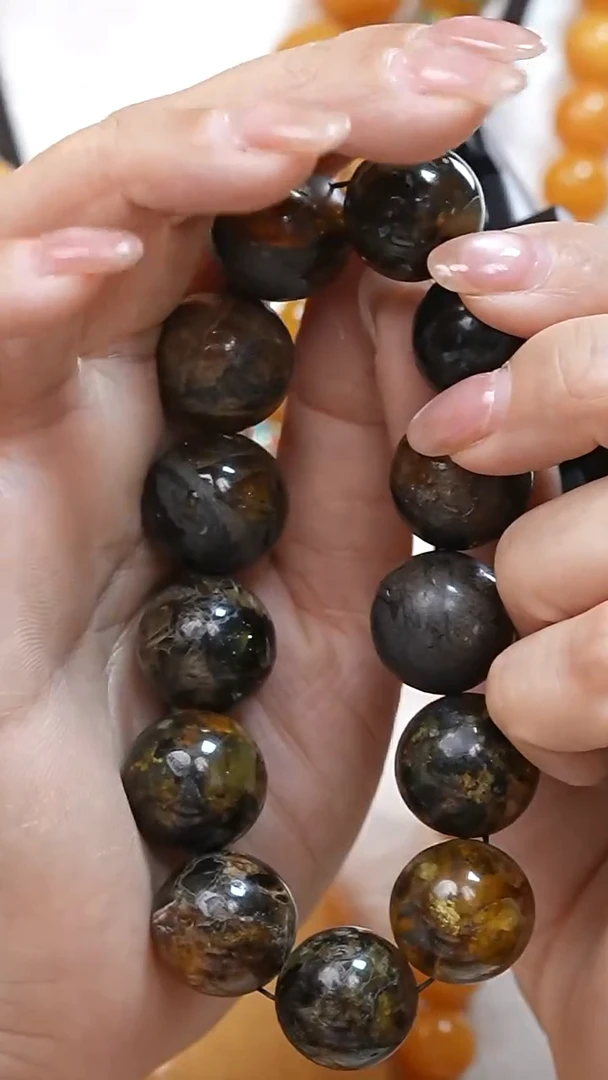 琥珀颈饰未镶嵌8157天然蜜蜡珠宝奇石全部保真