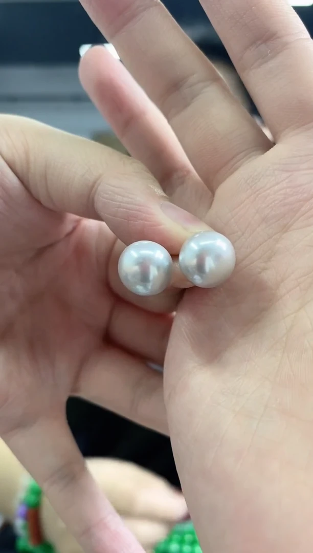 未镶嵌海水珍珠耳饰多样性发其一颜色微差