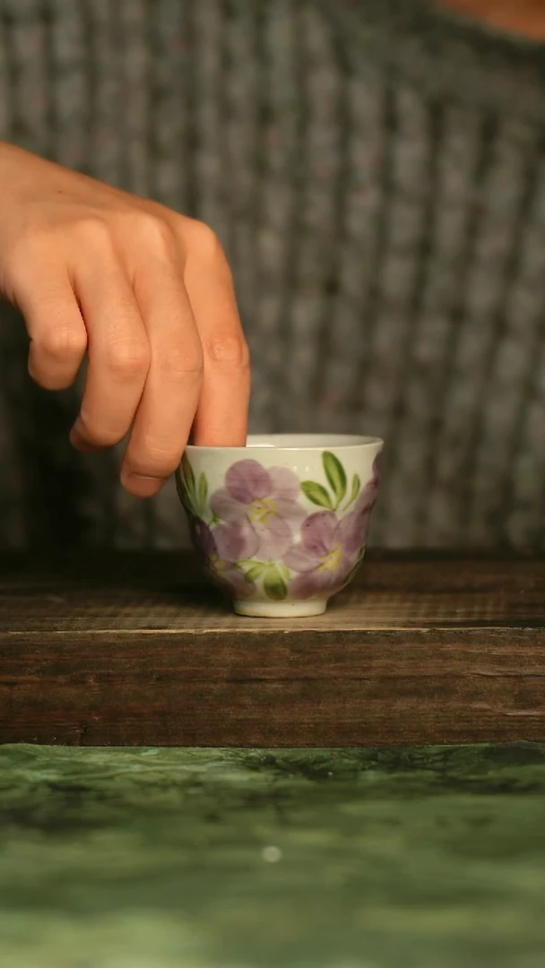 陶瓷青诗集手工手绘瓷器