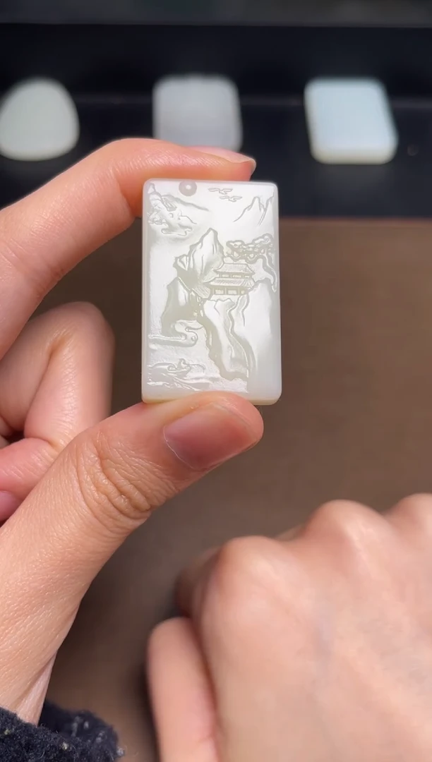 和田玉未镶嵌颈饰16