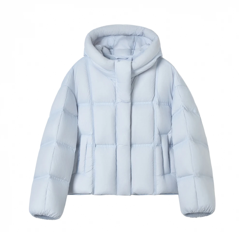 【依帛】377云朵泡芙羽绒服轻盈休闲连帽鹅绒服