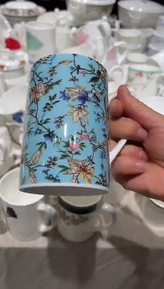 瓷马克杯1个送盖子