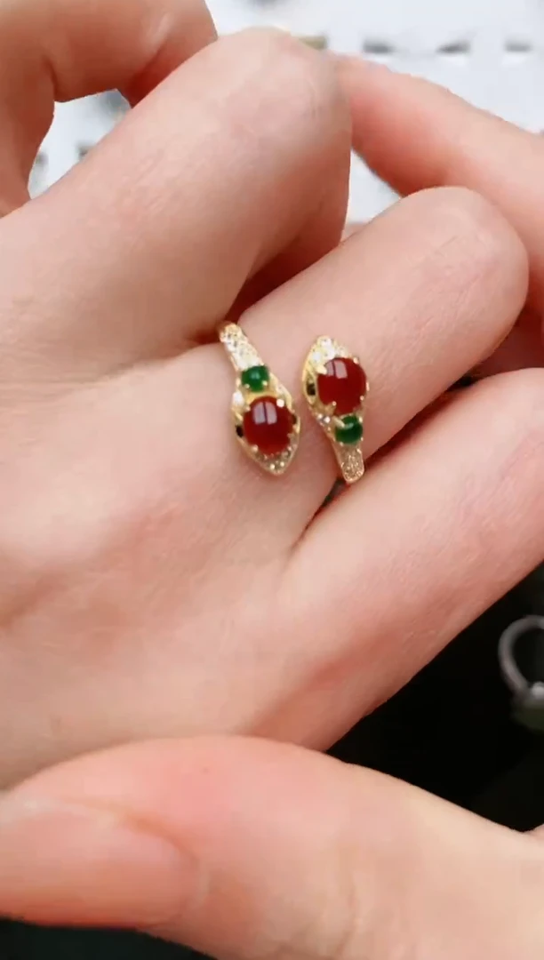 【闪购商品】翡翠戒指银S925镶嵌....