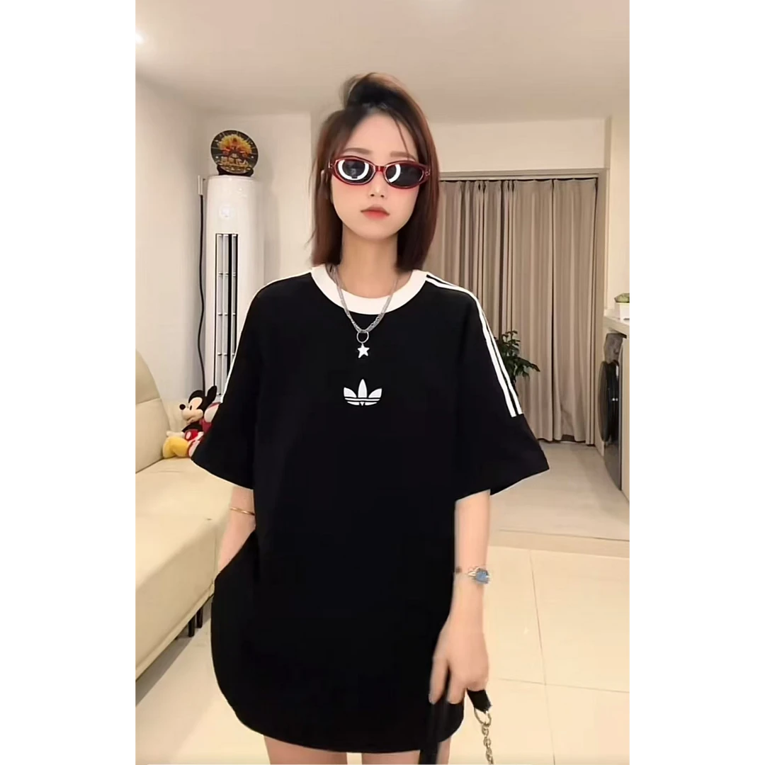 【枫叶凋零】潮牌刺绣纯棉重磅T恤女