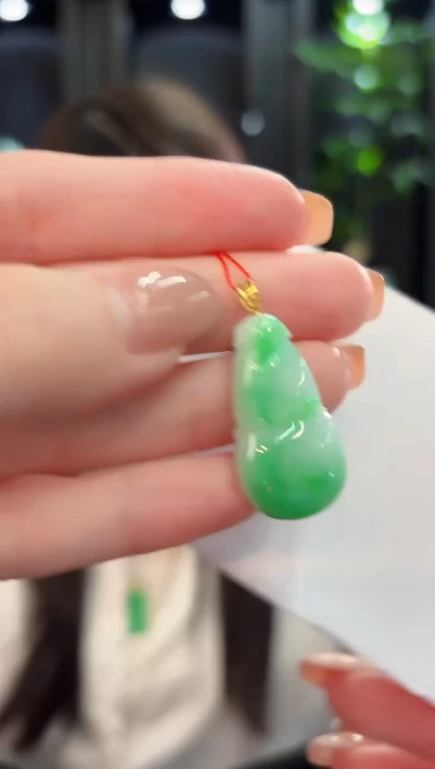 吊坠(不含链)18K金镶嵌翡翠 缅甸A货/支持复检/一件