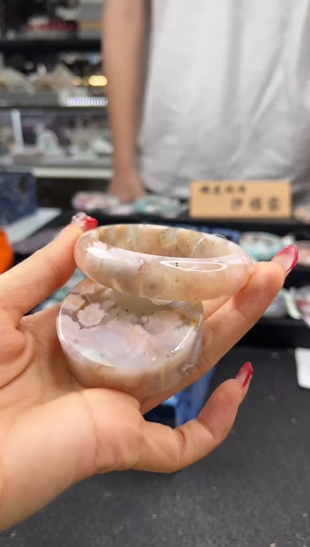 未镶嵌手镯石英质玉54圈口（赠品镯心）114403