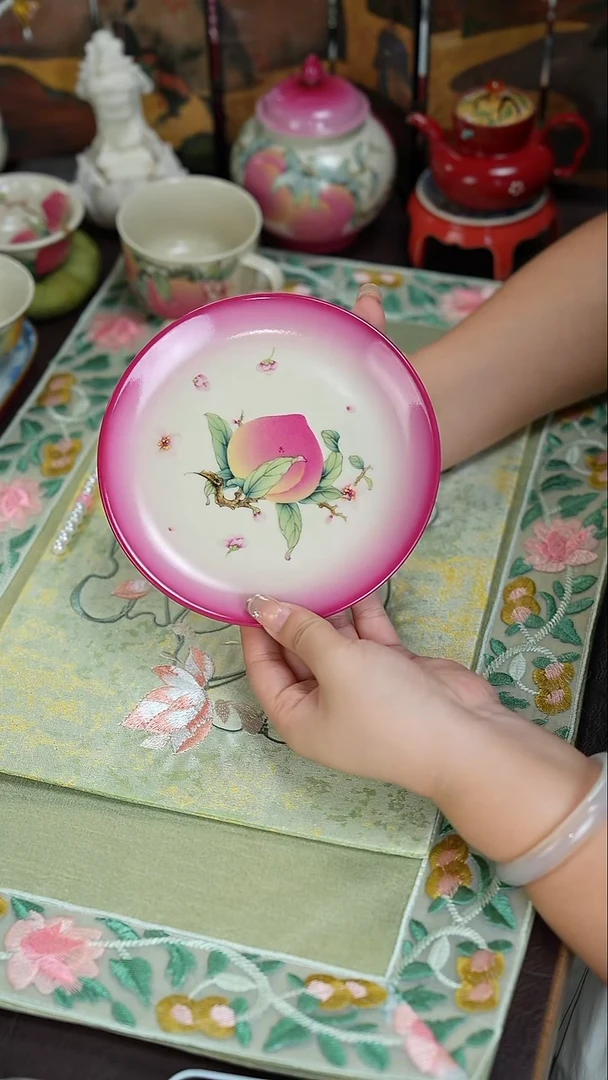 雅圣景德镇桃子壶承