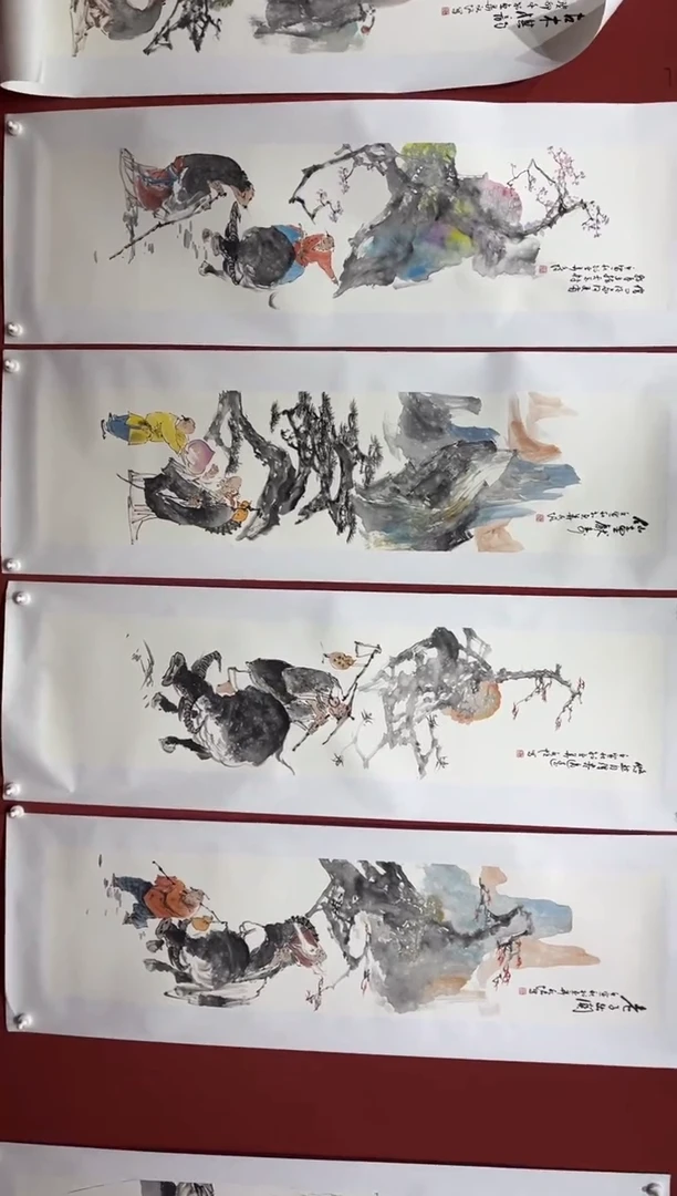 【闪购商品】书法于水超精品四条屏