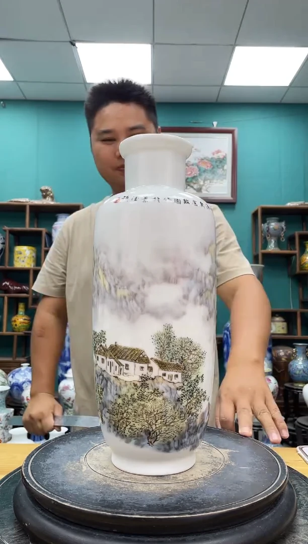 摆件302山水陶瓷摆件