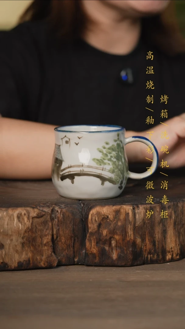 瓷片景德镇高温釉下彩可微波烤箱洗碗机