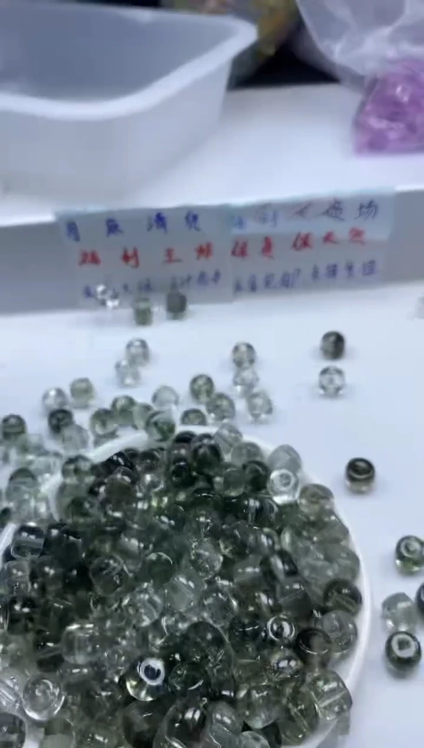 未镶嵌颈饰水晶w2942绿幽灵烤色老型10*8mm*10