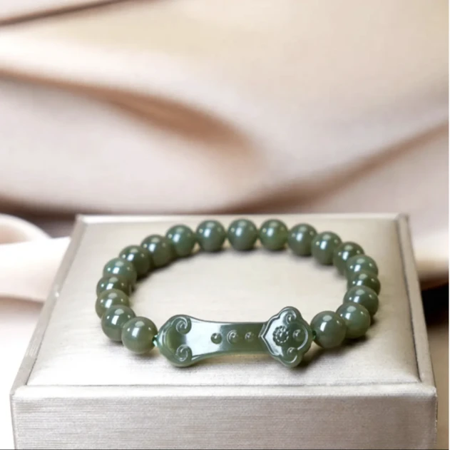 天然和田玉配和田玉如意手链 多样性发-SL493