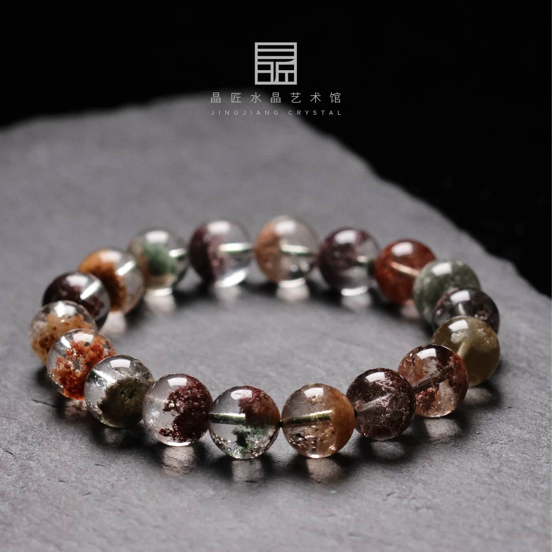 晶匠 天然四季幽灵手串11mm+ 多样性发一