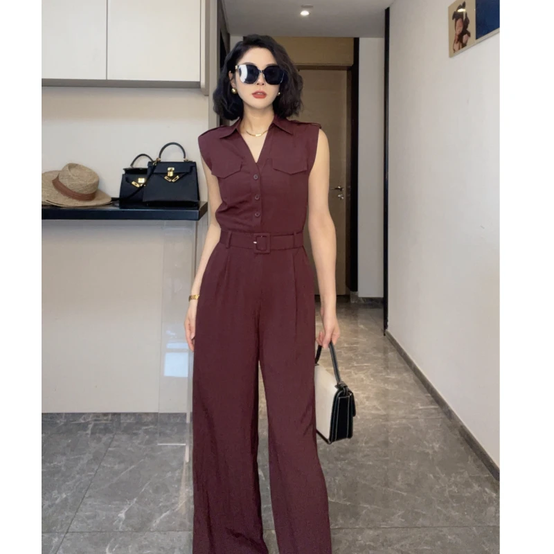 2025夏季新款设计感气质时尚法式轻奢风气质连体裤女10324