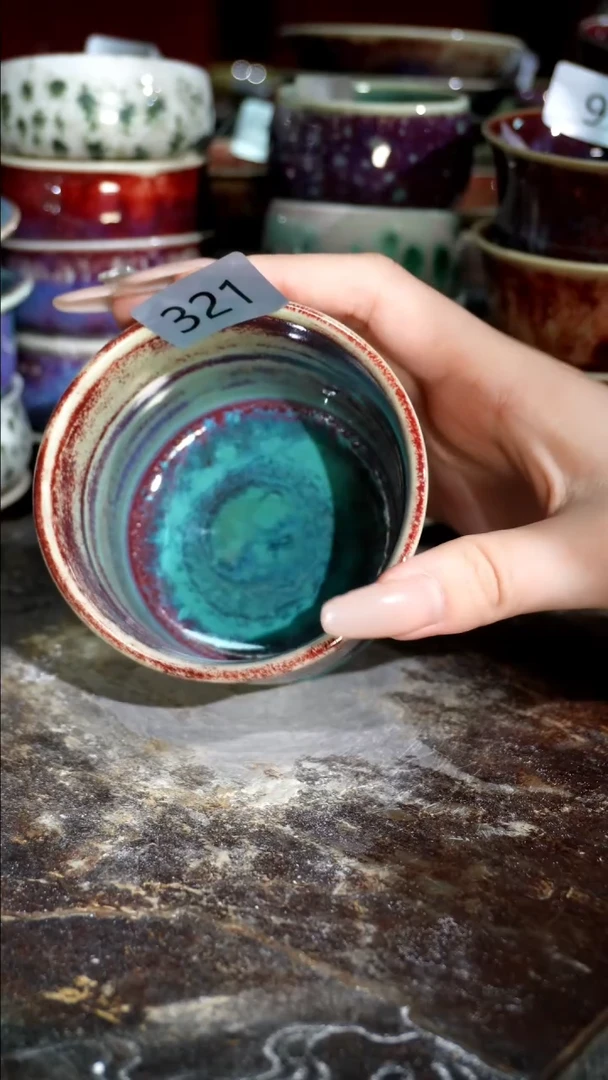 摆件精品窑变钧瓷茶器