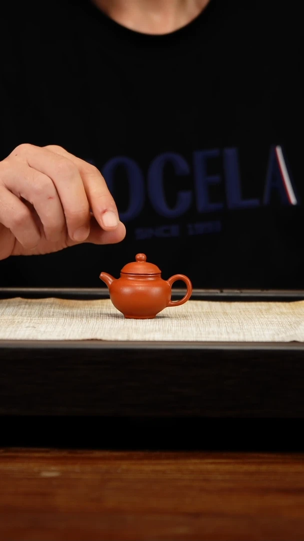 茶壶紫砂朱泥把把壶