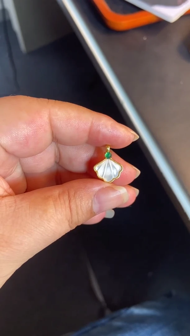 吊坠(不含链)银S925镶嵌翡翠1