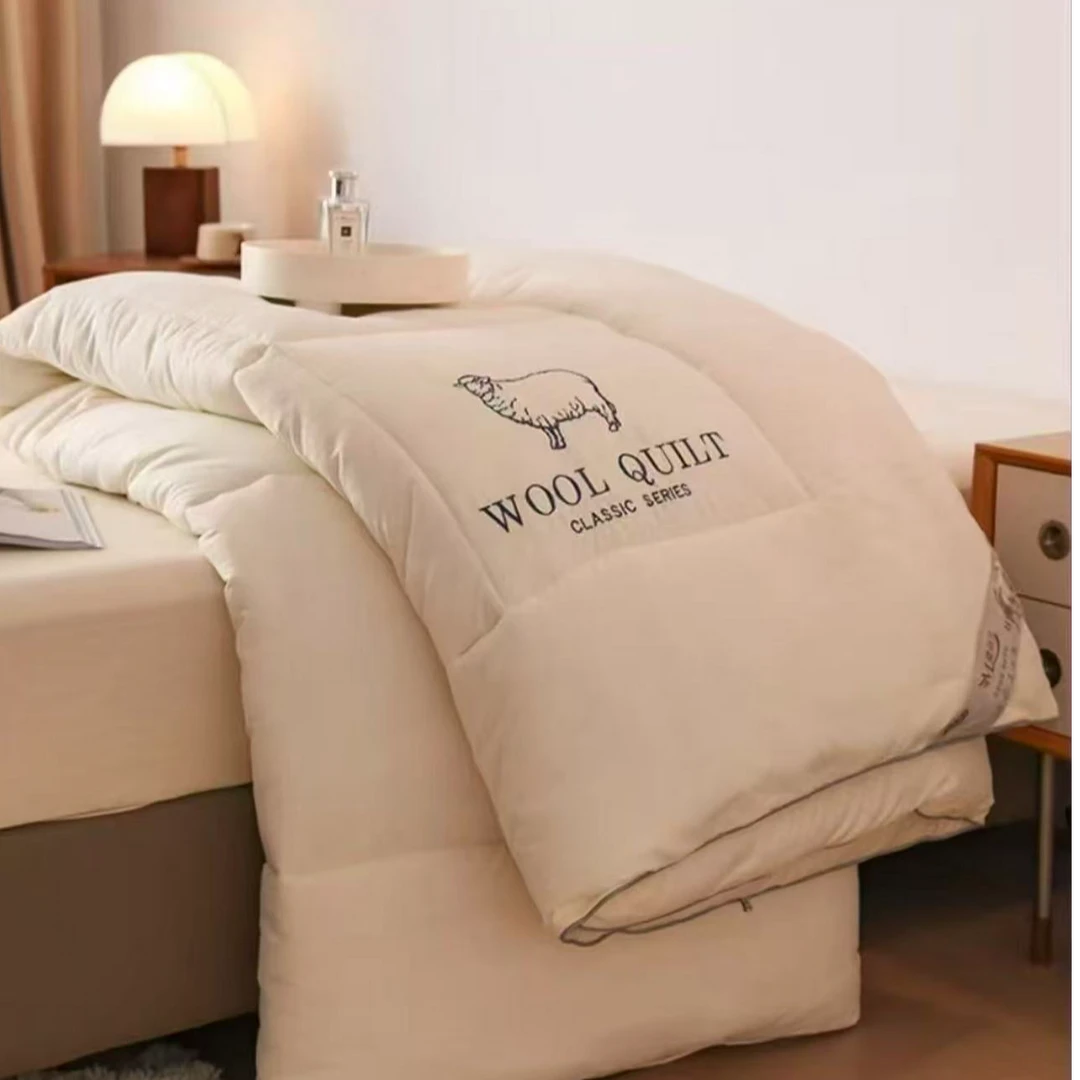 100%纯羊毛被毛被子加厚保暖秋冬被