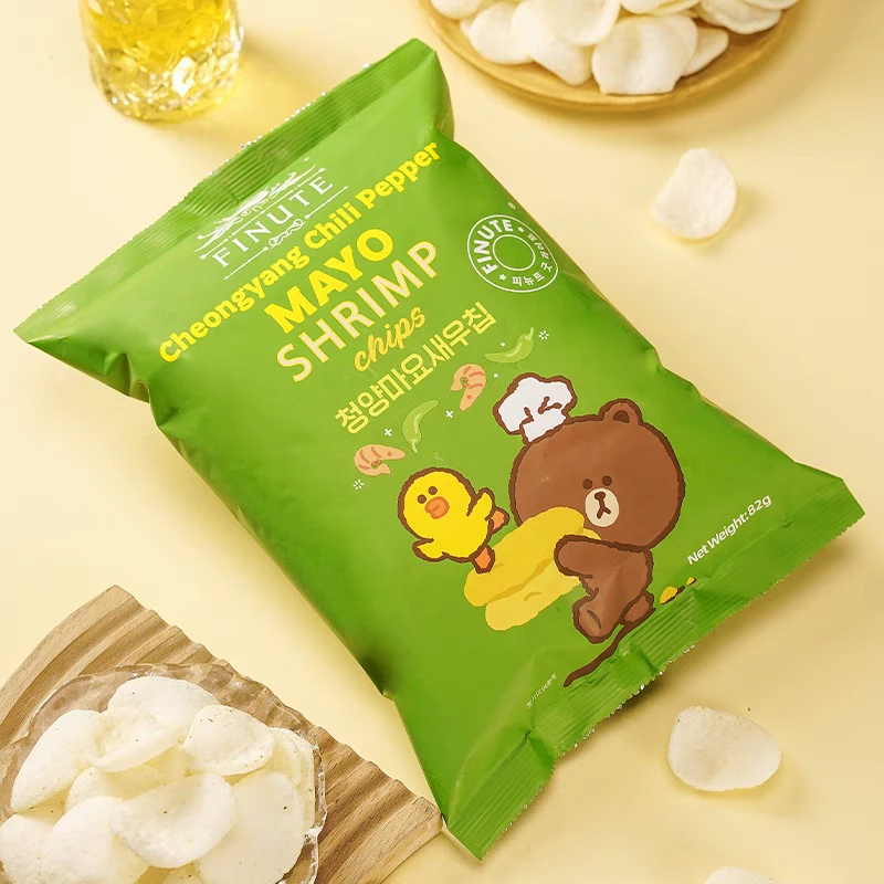 【直播】【26年7月到期】趣莱福青阳辣椒蛋黄酱虾片62g*4袋