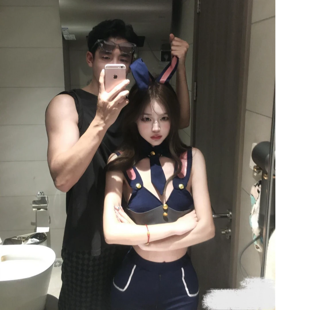 兔子朱迪睡衣女款爆款2025新款后妈裙睡裙制服纯欲风显瘦网红睡衣