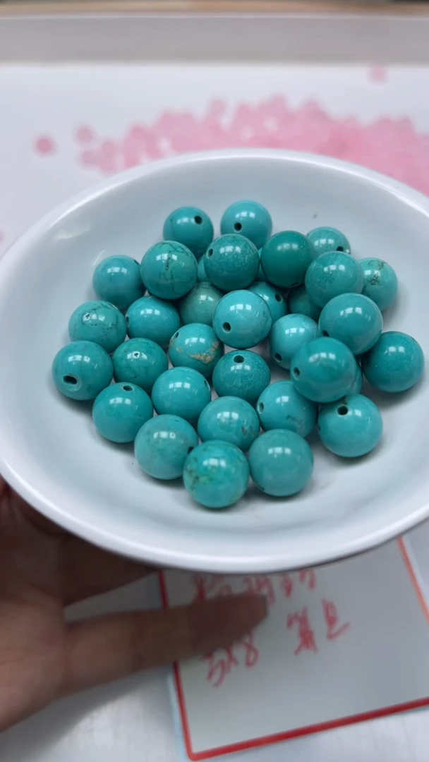 未镶嵌玛瑙手饰E628 高 瓷 绿10mm6个8.8元