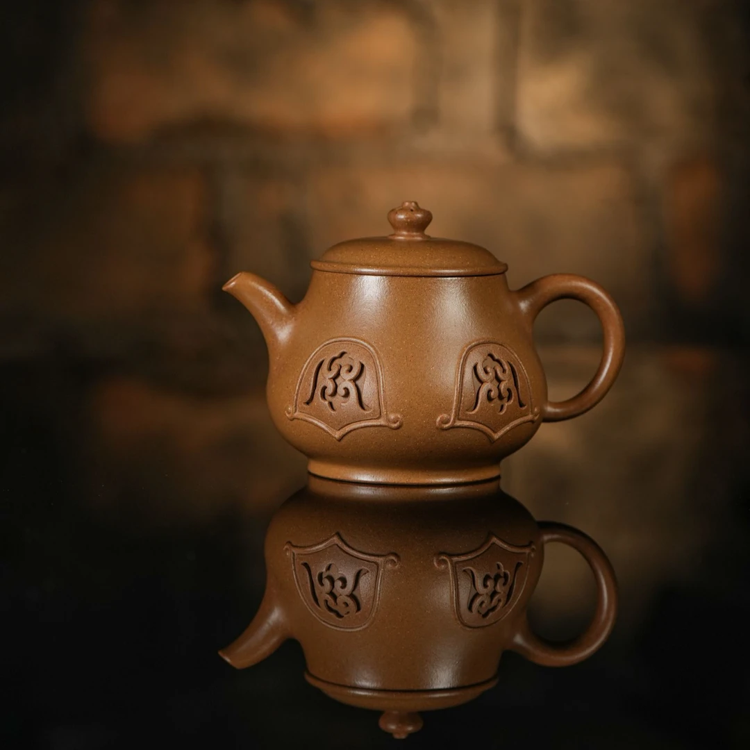 龙德堂 汤宣武 玲珑系列《探春令》手工泡茶壶原矿金砂段约165cc