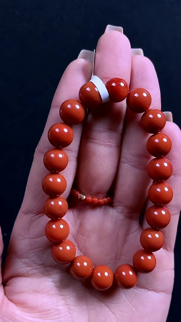 未镶嵌手串南红玛瑙SS级满色满肉单圈