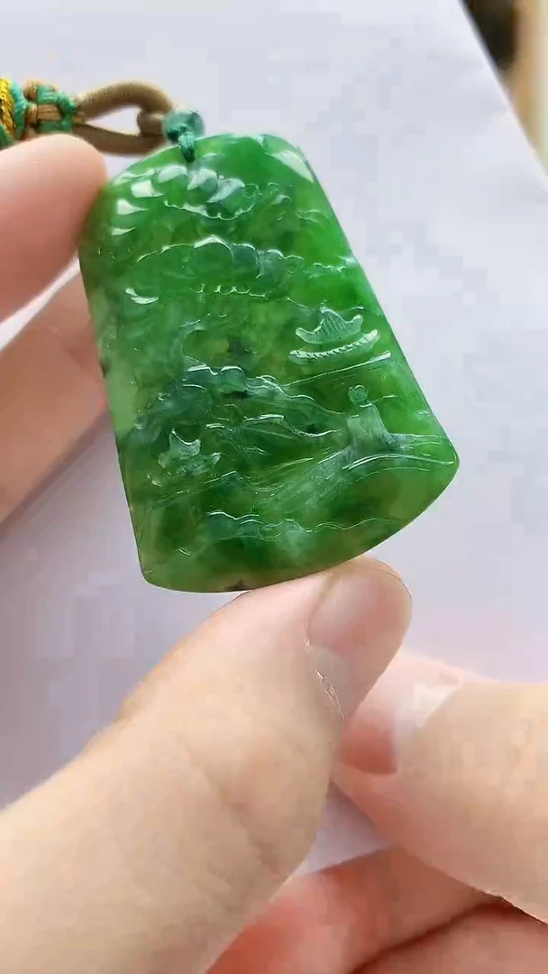 未镶嵌定制翡翠5163bb-毛货挂件43