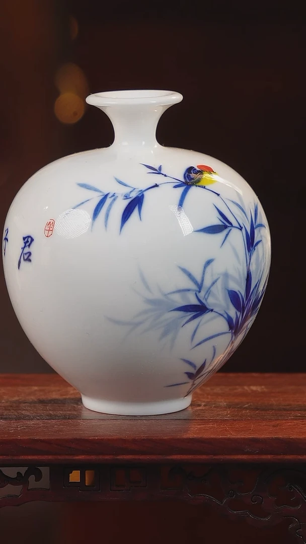 【闪购商品】摆件釉下五彩纯手工手绘原创瓷器