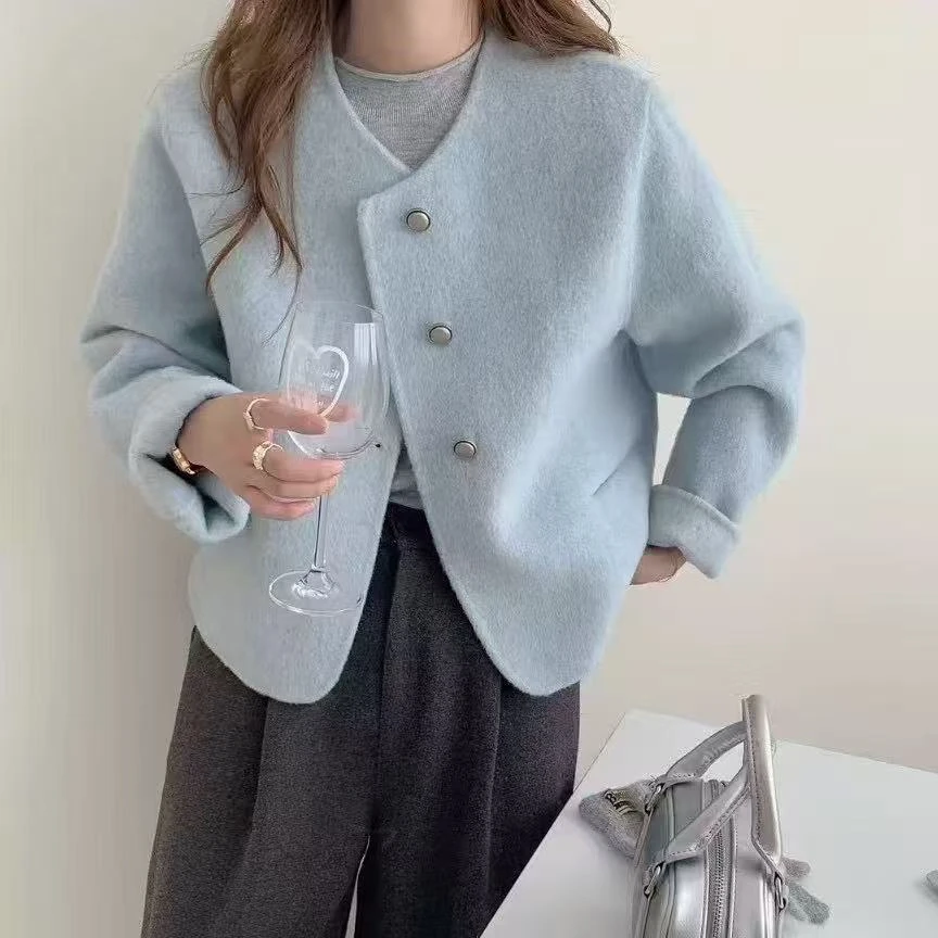（香香福利2508）双面呢风衣外套秋装新款2025外套女