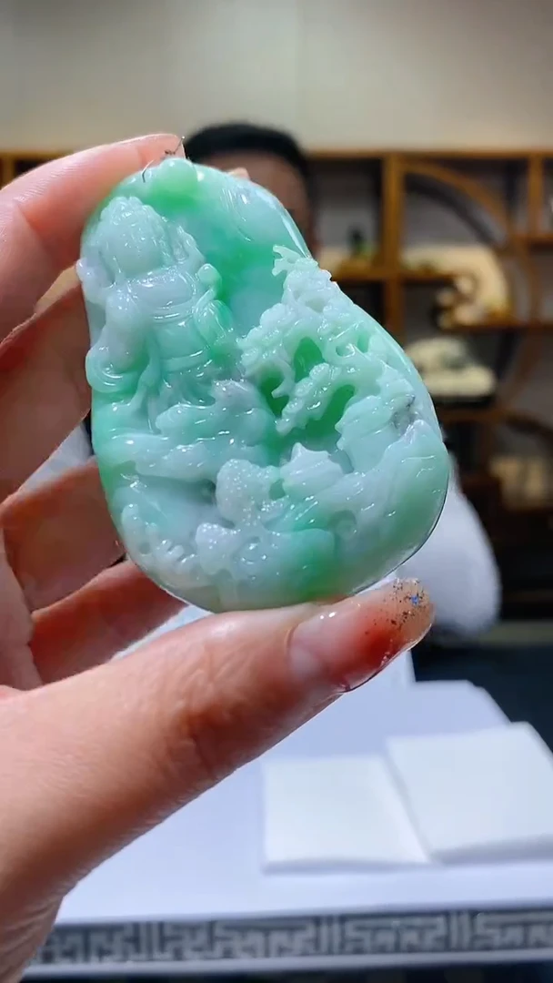 【闪购商品】定制翡翠未镶嵌36/0120/W/观音