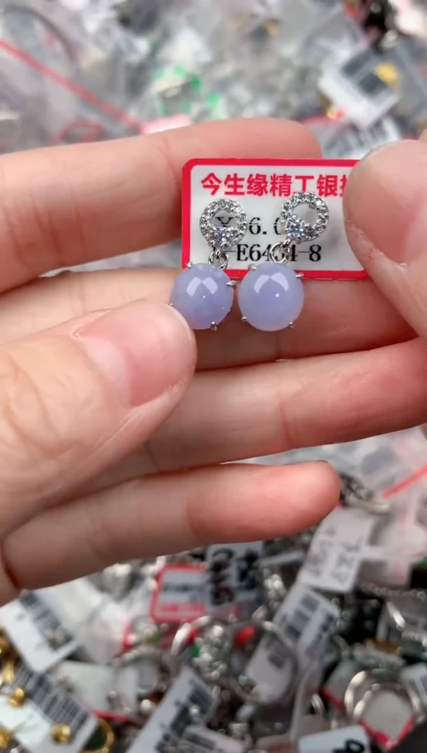 银S925镶嵌戒指翡翠999           7