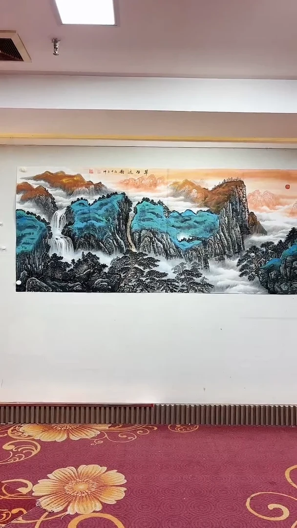 国画翠谷逸韵/8尺托底/谭正坤