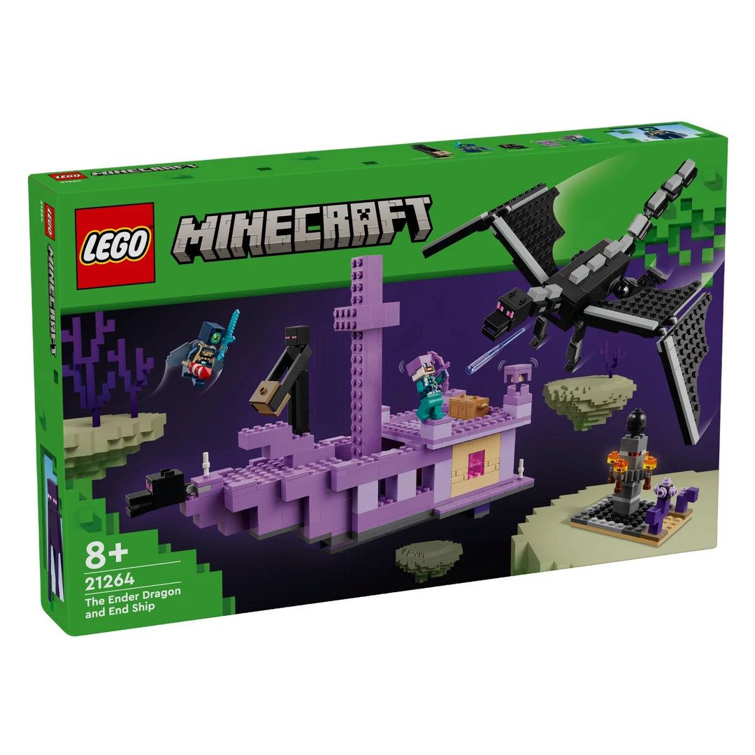 LEGO/乐高我的世界21264末影龙与末地船男女益智拼装积木玩具礼物