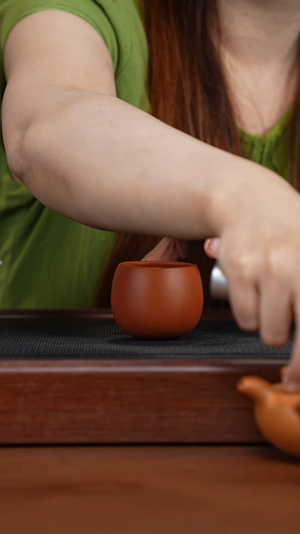 茶壶紫砂鹅黄朱泥不倒翁杯