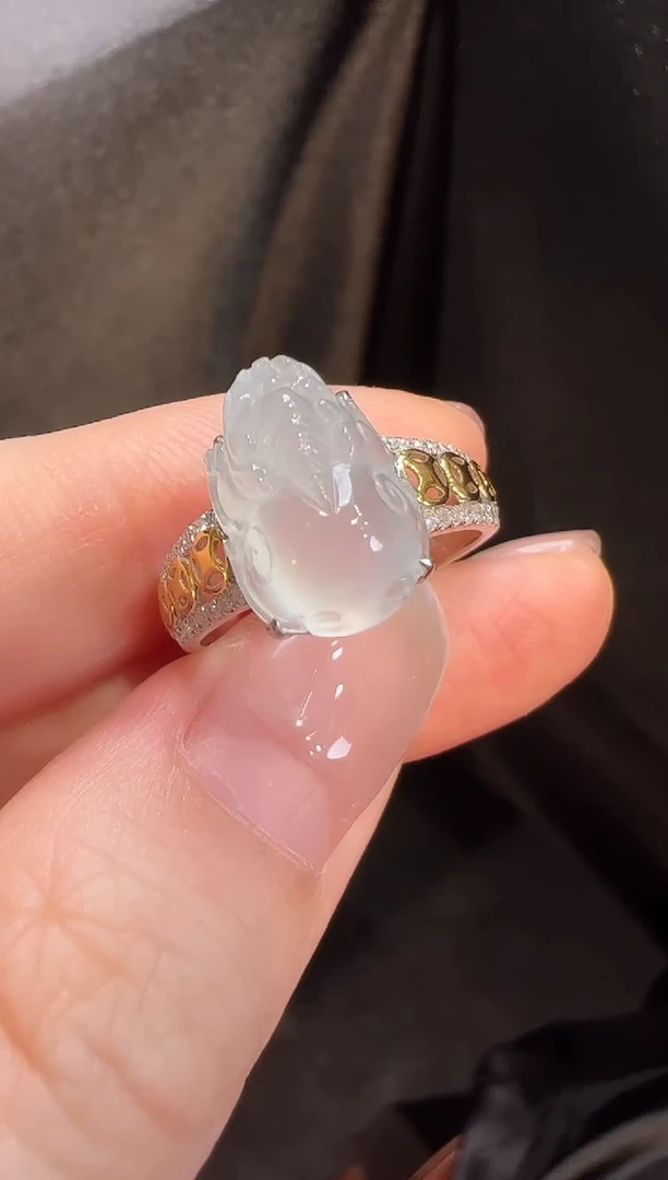 18K金镶嵌戒指翡翠L6戒指