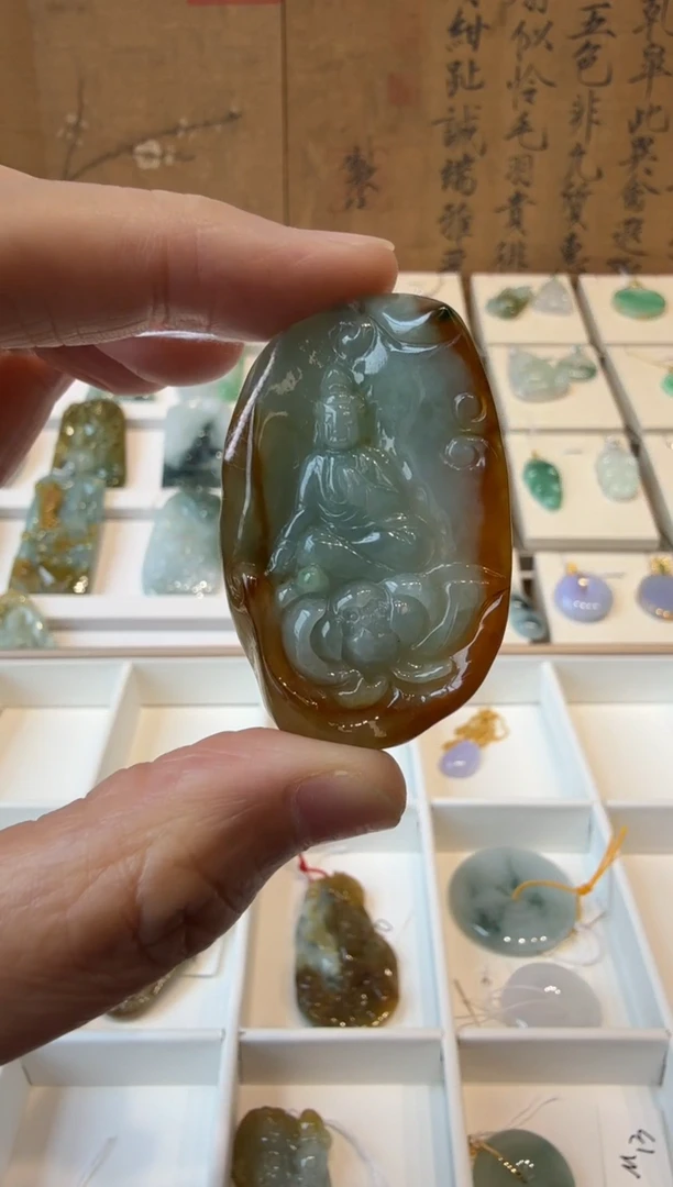 翡翠挂件未镶嵌A货翡翠多样性孤品