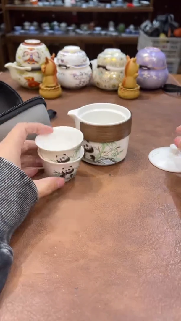 真的很便宜会开片的旅行茶具